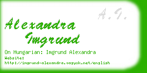 alexandra imgrund business card